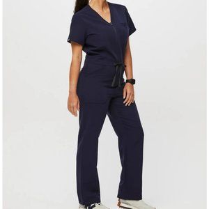 Figs Catarina Scrub Jumpsuit One Piece Scrubs Set Navy Blue Women's Size XS